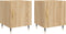 vidaXL - Nachtkastjes - 2 - st - 40x40x50 - cm - bewerkt - hout - sonoma - eikenkleurig