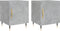 vidaXL - Nachtkastjes - 2 - st - 40x40x50 - cm - bewerkt - hout - betongrijs