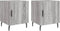vidaXL - Nachtkastjes - 2 - st - 40x40x50 - cm - bewerkt - hout - grijs - sonoma - eiken