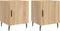vidaXL - Nachtkastjes - 2 - st - 40x40x50 - cm - bewerkt - hout - sonoma - eikenkleurig