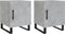 vidaXL - Nachtkastjes - 2 - st - 40x40x50 - cm - bewerkt - hout - betongrijs