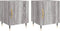 vidaXL - Nachtkastjes - 2 - st - 40x40x50 - cm - bewerkt - hout - grijs - sonoma - eiken