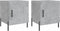vidaXL - Nachtkastjes - 2 - st - 40x40x50 - cm - bewerkt - hout - betongrijs
