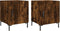 vidaXL - Nachtkastjes - 2 - st - 40x40x50 - cm - bewerkt - hout - gerookt - eikenkleurig