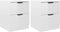 vidaXL - Nachtkastjes - 2 - st - 40x40x50 - cm - bewerkt - hout - hoogglans - wit
