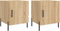 vidaXL - Nachtkastjes - 2 - st - 40x40x50 - cm - bewerkt - hout - sonoma - eikenkleurig