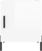 vidaXL - Nachtkastjes - 2 - st - 40x40x50 - cm - bewerkt - hout - hoogglans - wit