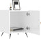 vidaXL - Nachtkastjes - 2 - st - 40x40x50 - cm - bewerkt - hout - hoogglans - wit