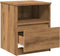 vidaXL - Nachtkastjes - 2 - st - 40x40x50 - cm - bewerkt - hout - artisanaal - eiken