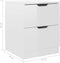 vidaXL - Nachtkastjes - 2 - st - 40x40x50 - cm - bewerkt - hout - hoogglans - wit