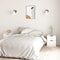 vidaXL - Nachtkastjes - 2 - st - 40x40x50 - cm - bewerkt - hout - hoogglans - wit