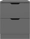 vidaXL - Nachtkastjes - 2 - st - 40x40x50 - cm - bewerkt - hout - grijs