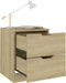 vidaXL - Nachtkastjes - 2 - st - 40x40x50 - cm - bewerkt - hout - sonoma - eikenkleurig