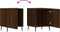vidaXL - Nachtkastjes - 2 - st - 40x40x50 - cm - bewerkt - hout - bruin - eikenkleur