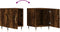 vidaXL - Nachtkastjes - 2 - st - 40x40x50 - cm - bewerkt - hout - gerookt - eikenkleurig