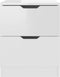 vidaXL - Nachtkastjes - 2 - st - 40x40x50 - cm - bewerkt - hout - hoogglans - wit