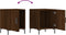 vidaXL - Nachtkastjes - 2 - st - 40x40x50 - cm - bewerkt - hout - bruin - eikenkleur