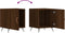 vidaXL - Nachtkastjes - 2 - st - 40x40x50 - cm - bewerkt - hout - bruin - eikenkleur