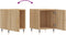 vidaXL - Nachtkastjes - 2 - st - 40x40x50 - cm - bewerkt - hout - sonoma - eikenkleurig