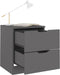 vidaXL - Nachtkastjes - 2 - st - 40x40x50 - cm - bewerkt - hout - grijs
