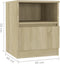 vidaXL - Nachtkastjes - 2 - st - 40x40x50 - cm - bewerkt - hout - sonoma - eikenkleurig