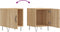 vidaXL - Nachtkastjes - 2 - st - 40x40x50 - cm - bewerkt - hout - sonoma - eikenkleurig