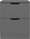 vidaXL - Nachtkastjes - 2 - st - 40x40x50 - cm - bewerkt - hout - grijs