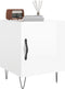 vidaXL - Nachtkastjes - 2 - st - 40x40x50 - cm - bewerkt - hout - hoogglans - wit