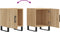 vidaXL - Nachtkastjes - 2 - st - 40x40x50 - cm - bewerkt - hout - sonoma - eikenkleurig