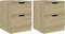 vidaXL - Nachtkastjes - 2 - st - 40x40x50 - cm - bewerkt - hout - sonoma - eikenkleurig