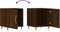 vidaXL - Nachtkastjes - 2 - st - 40x40x50 - cm - bewerkt - hout - bruin - eikenkleur