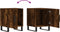 vidaXL - Nachtkastjes - 2 - st - 40x40x50 - cm - bewerkt - hout - gerookt - eikenkleurig