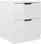 vidaXL - Nachtkastjes - 2 - st - 40x40x50 - cm - bewerkt - hout - hoogglans - wit