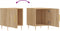 vidaXL - Nachtkastjes - 2 - st - 40x40x50 - cm - bewerkt - hout - sonoma - eikenkleurig