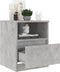 vidaXL - Nachtkastjes - 2 - st - 40x40x50 - cm - bewerkt - hout - betongrijs