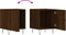 vidaXL - Nachtkastjes - 2 - st - 40x40x50 - cm - bewerkt - hout - bruin - eikenkleur