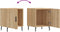 vidaXL - Nachtkastjes - 2 - st - 40x40x50 - cm - bewerkt - hout - sonoma - eikenkleurig