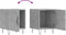 vidaXL - Nachtkastjes - 2 - st - 40x40x50 - cm - bewerkt - hout - betongrijs