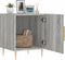 vidaXL - Nachtkastjes - 2 - st - 40x40x50 - cm - bewerkt - hout - grijs - sonoma - eiken
