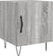 vidaXL - Nachtkastjes - 2 - st - 40x40x50 - cm - bewerkt - hout - grijs - sonoma - eiken