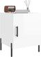 vidaXL - Nachtkastjes - 2 - st - 40x40x50 - cm - bewerkt - hout - hoogglans - wit