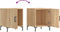 vidaXL - Nachtkastjes - 2 - st - 40x40x50 - cm - bewerkt - hout - sonoma - eikenkleurig