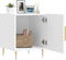 vidaXL - Nachtkastjes - 2 - st - 40x40x50 - cm - bewerkt - hout - wit