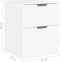 vidaXL - Nachtkastjes - 2 - st - 40x40x50 - cm - bewerkt - hout - wit