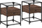 vidaXL - Nachtkastjes - 2 - st - 40x40x55 - cm - bewerkt - hout - bruin - eikenkleurig