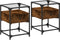 vidaXL - Nachtkastjes - 2 - st - 40x40x55 - cm - bewerkt - hout - gerookt - eikenkleurig