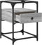 vidaXL - Nachtkastjes - 2 - st - 40x40x55 - cm - bewerkt - hout - grijs - sonoma