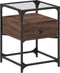 vidaXL - Nachtkastjes - 2 - st - 40x40x55 - cm - bewerkt - hout - bruin - eikenkleurig