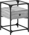 vidaXL - Nachtkastjes - 2 - st - 40x40x55 - cm - bewerkt - hout - grijs - sonoma
