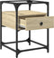 vidaXL - Nachtkastjes - 2 - st - 40x40x55 - cm - bewerkt - hout - sonoma - eikenkleurig